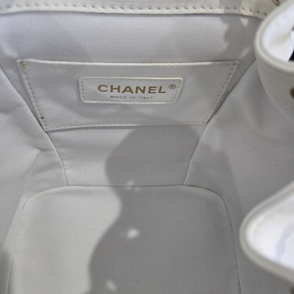Chanel 22A Duma Backpack White With Gold Hardware - Picture 9 of 11